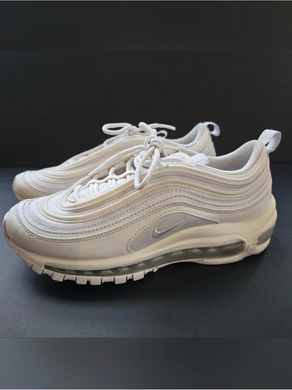 Nike Women’s Air Max 97 Sneakers in White and Silver